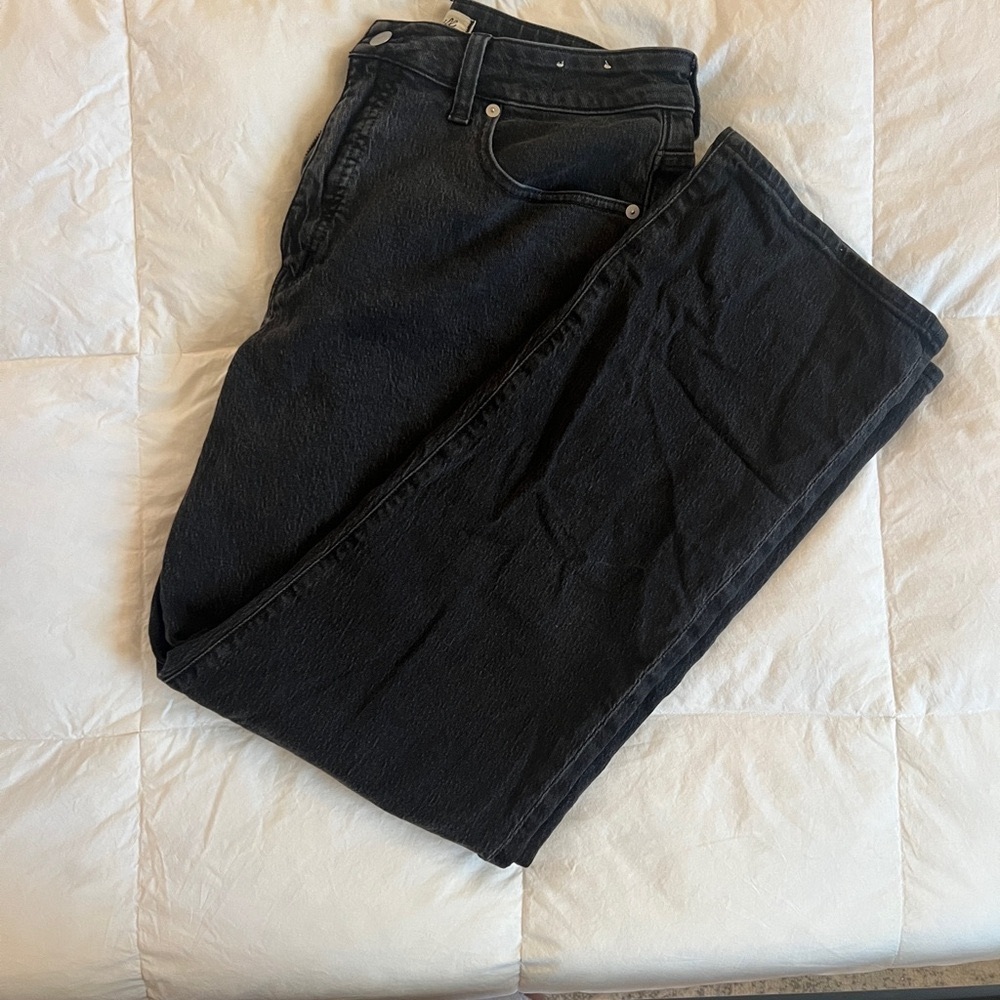 Madewell Curvy 90’s Straight Black Denim Jeans NWT